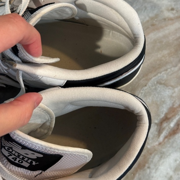 Men’s NEW BALANCE P740 James Worthy black/white high top sneakers- Size 12 - Picture 9 of 11